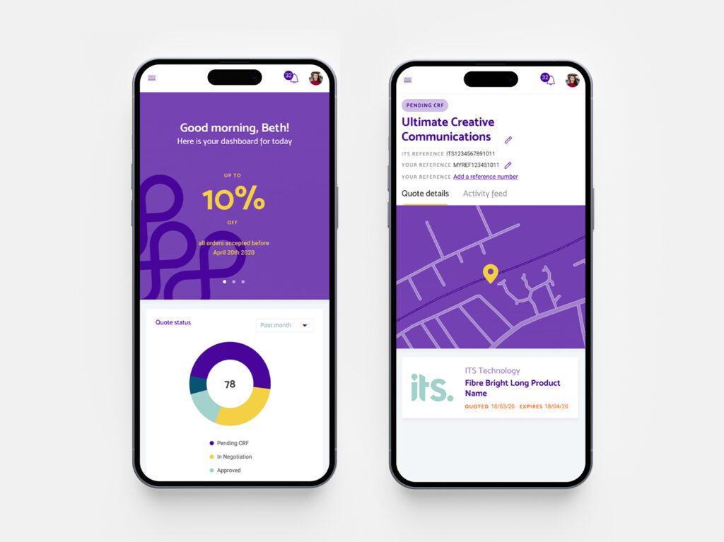 ITS website on mobile phone screens