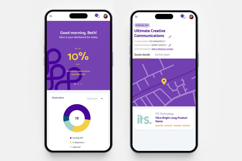 ITS website on mobile phone screens