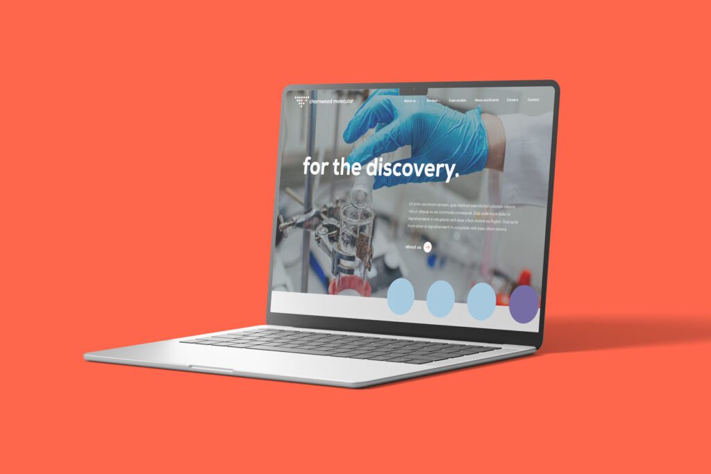 Charnwood Molecular website homepage design