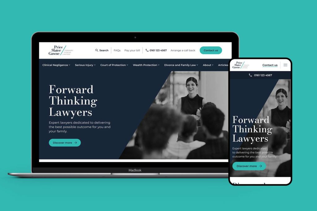 Screenshot of the PSG website homepage showing the rebrand on website