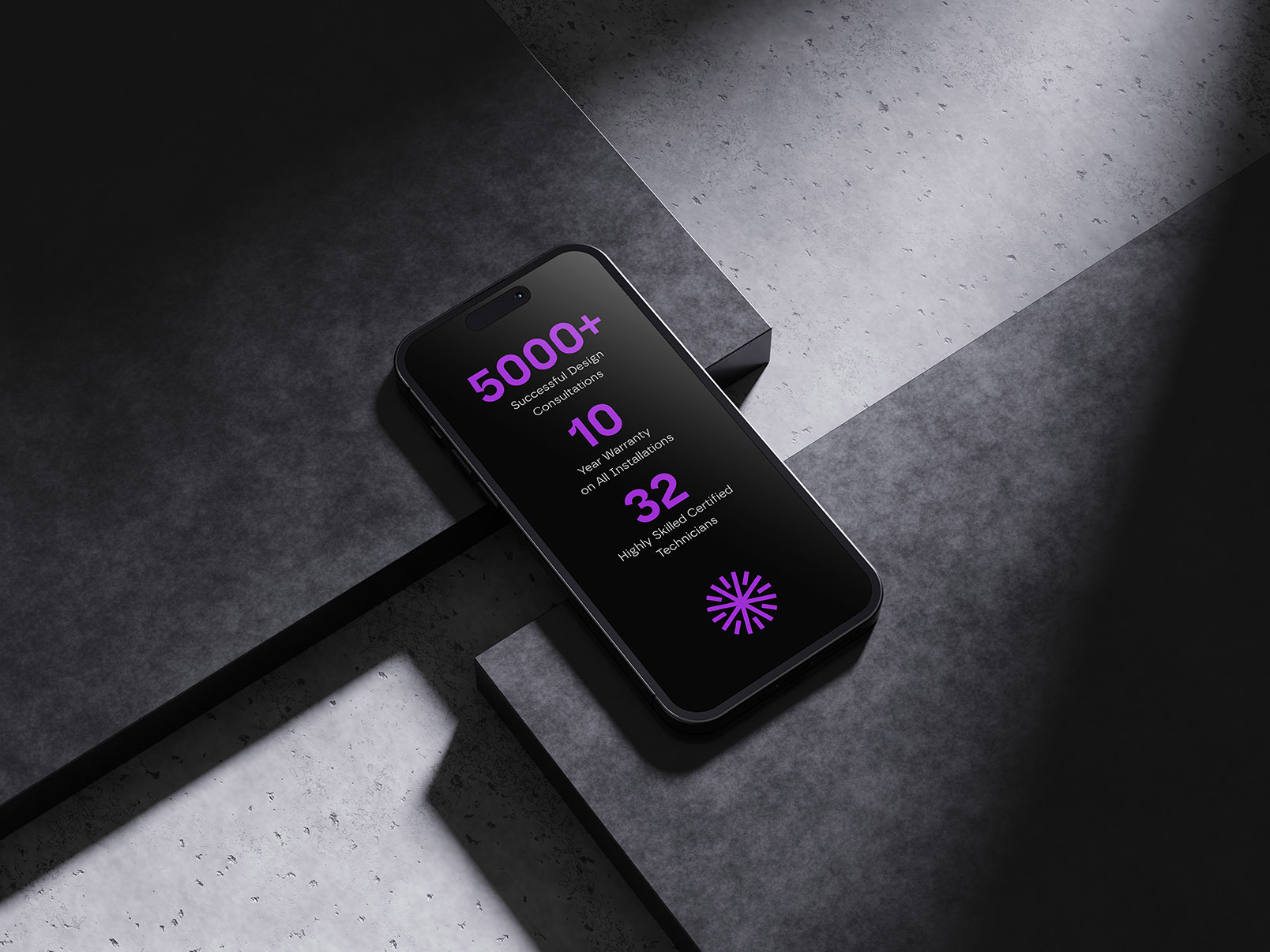 A smartphone screen displaying new branding and typography for SetPoint22.