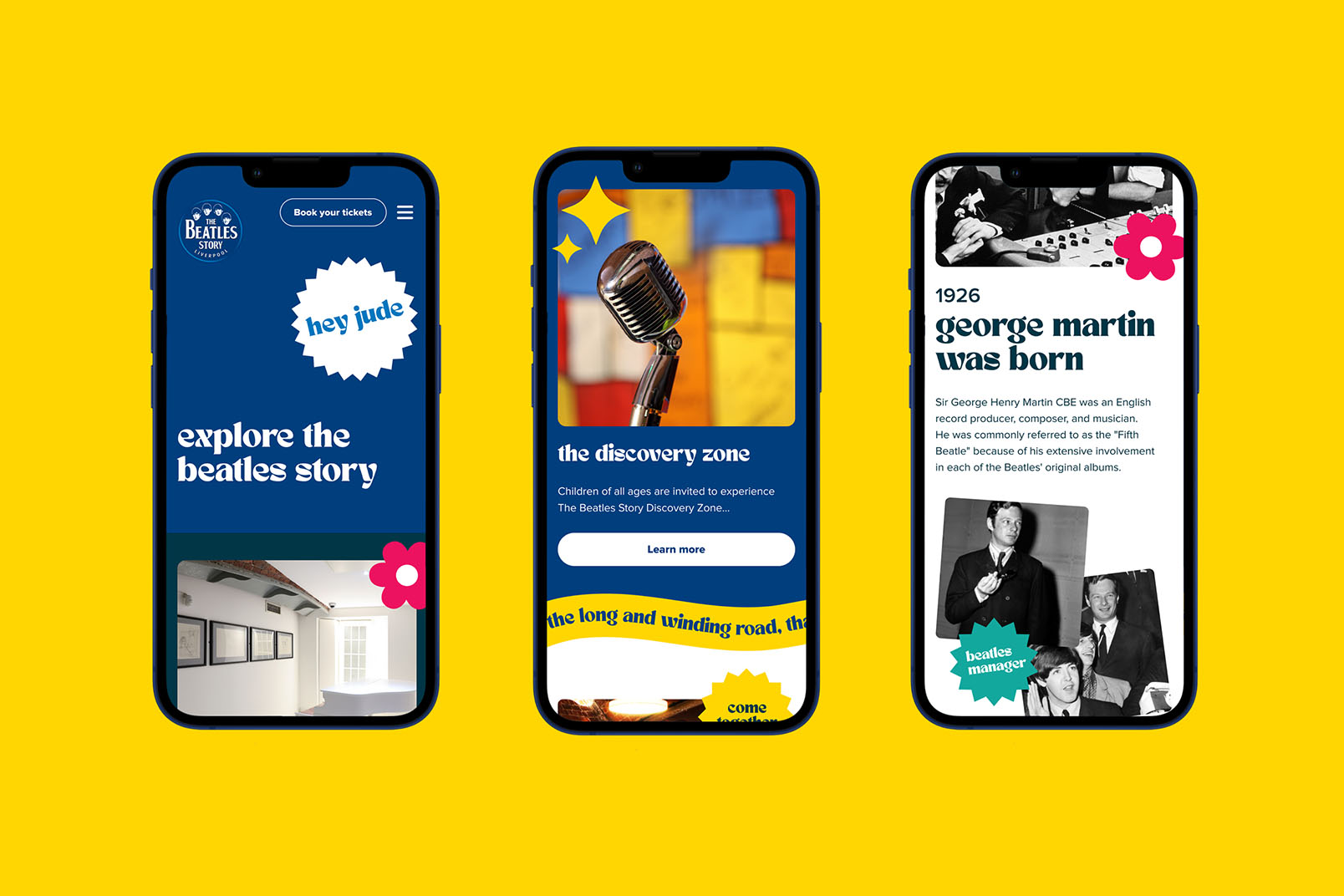 The Beatles Story mobile website built by Ultimate web agency