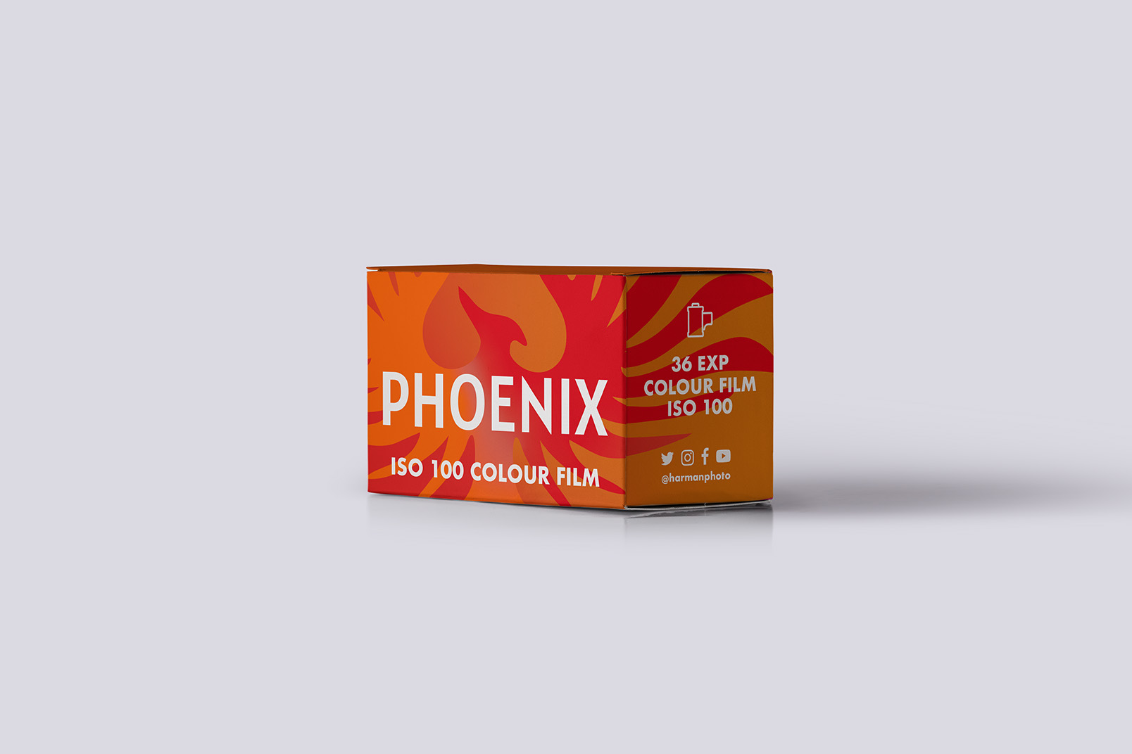 Harman Phoenix camera film packaging.