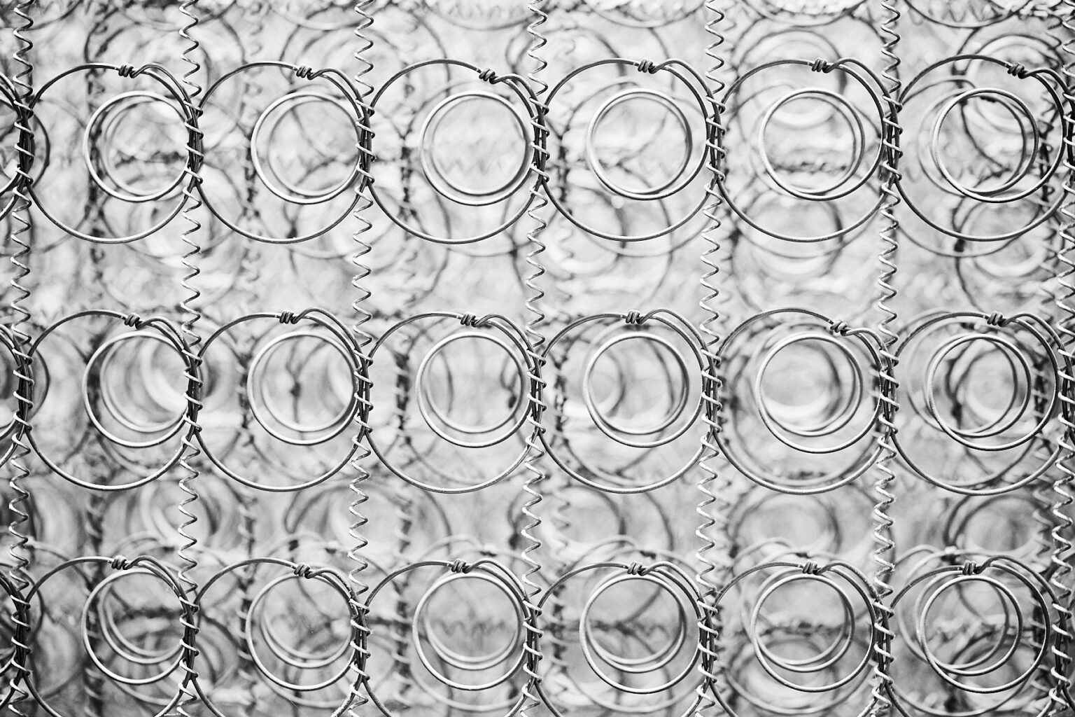 Abstract photo of mattress springs.
