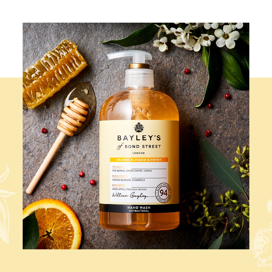 Product photography of Bayley's of Bond Street soap against honey.