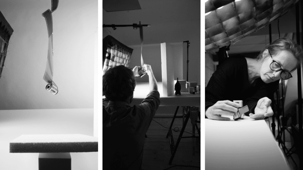 Behind the scenes of a product photography shoot